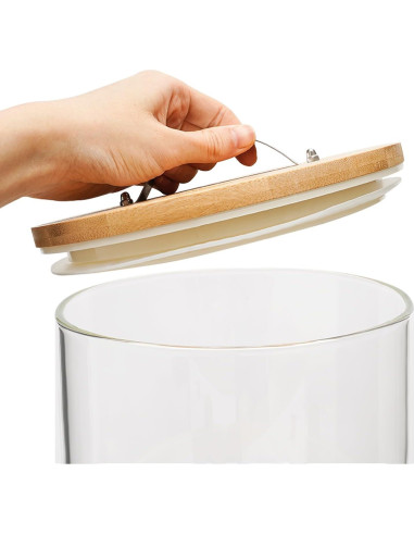 Contenedor de Almacenamiento de Cereal de Vidrio JUOPTGJ 5L