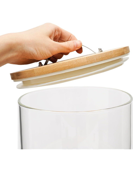 Contenedor de Almacenamiento de Cereal de Vidrio JUOPTGJ 5L