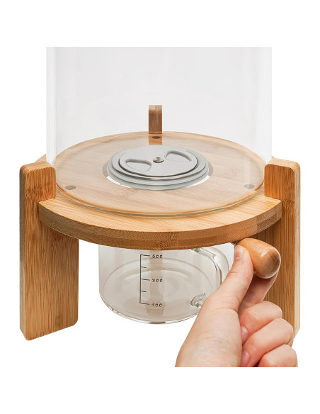 Contenedor de Almacenamiento de Cereal de Vidrio JUOPTGJ 5L