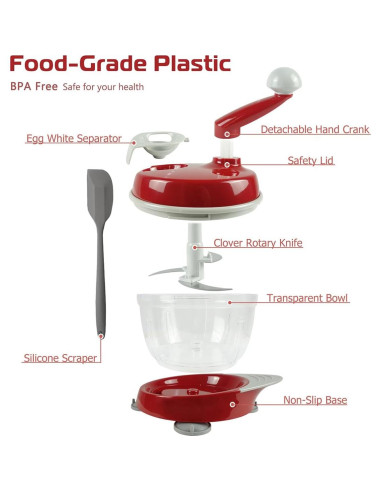 Procesador de Alimentos Manual Genérico EZ - Picador y Molinillo