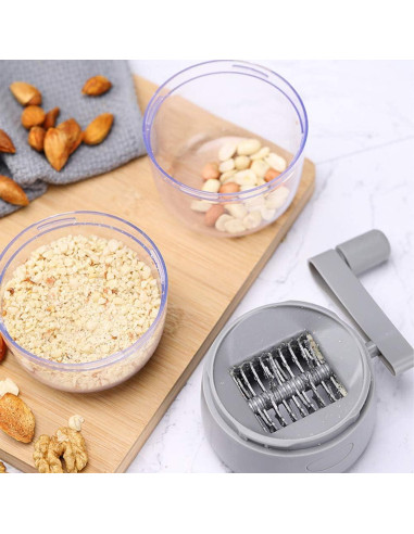 Picador de Nueces Manual SYCOOVEN con 16 Cuchillas de Acero Inoxidable