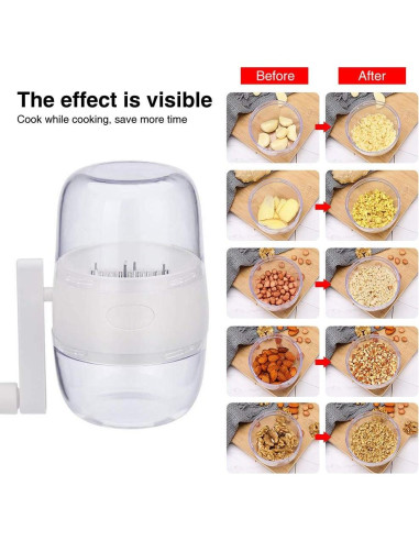 Picador de Nueces Manual SYCOOVEN con 16 Cuchillas de Acero Inoxidable