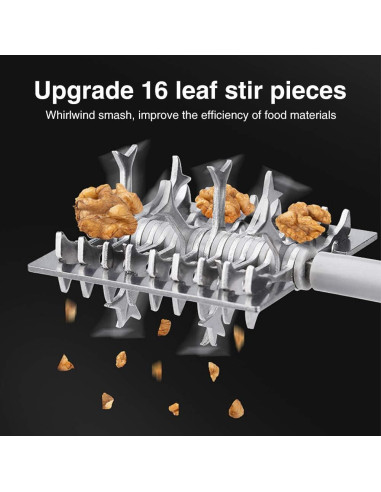 Picador de Nueces Manual SYCOOVEN con 16 Cuchillas de Acero Inoxidable