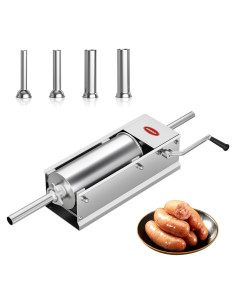 Rellenador de Salchichas Horizontal ARINOO 5L 4 Tubos Acero Inoxidable