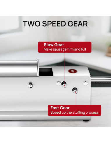 Rellenador de Salchichas Horizontal ARINOO 5L 4 Tubos Acero Inoxidable