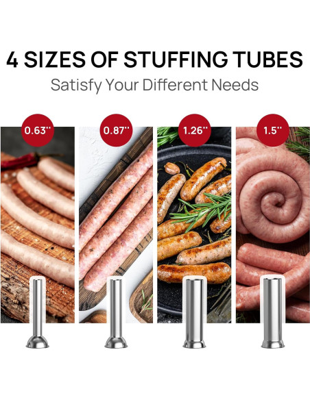 Rellenador de Salchichas Horizontal ARINOO 5L 4 Tubos Acero Inoxidable