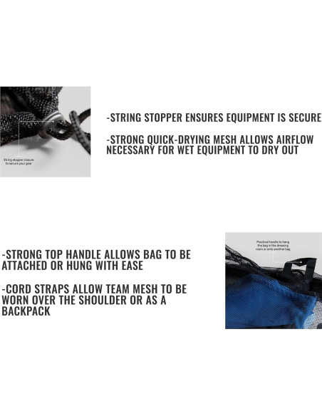 Mochila de natación Arena Team Mesh Pool Sack - Negro