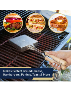 Prensa de Sándwich Caliente Kings County Tools - Aluminio 25.4x11.4cm 2