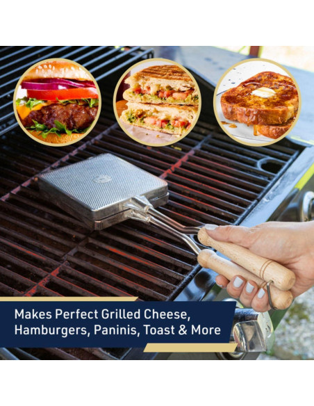 Prensa de Sándwich Caliente Kings County Tools - Aluminio 25.4x11.4cm