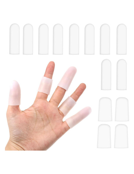 14 Fundas Protectores de Dedos de Silicona FdcLixuvol - 2 Tamaños