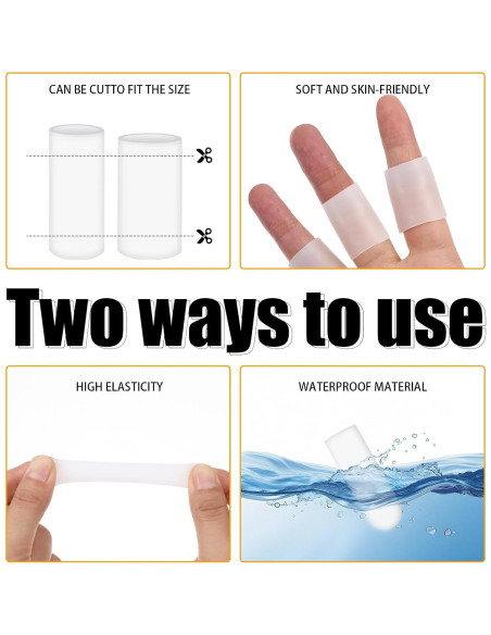 14 Fundas Protectores de Dedos de Silicona FdcLixuvol - 2 Tamaños