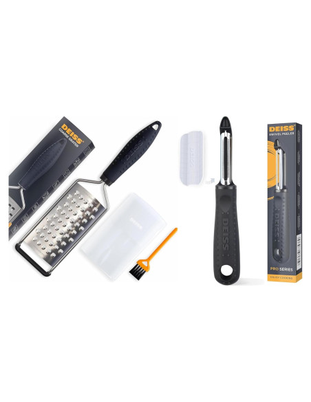 Rallador Grueso Deiss PRO y Pelador de Verduras Ergonómico