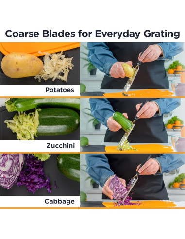 Rallador Grueso Deiss PRO y Pelador de Verduras Ergonómico
