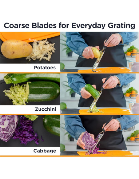 Rallador Grueso Deiss PRO y Pelador de Verduras Ergonómico