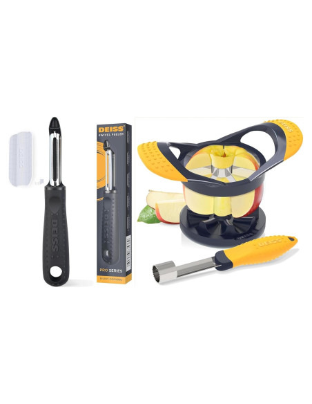 Pelador de Verduras Deiss PRO con Removedor de Corazón de Manzana