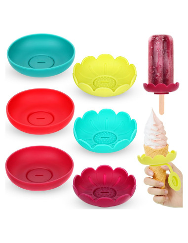 6 Soportes de Silicona para Paletas Buseeau a Prueba de Goteo