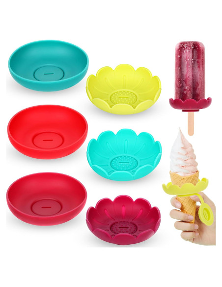 6 Soportes de Silicona para Paletas Buseeau a Prueba de Goteo