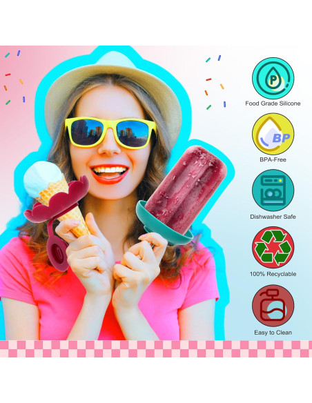 6 Soportes de Silicona para Paletas Buseeau a Prueba de Goteo