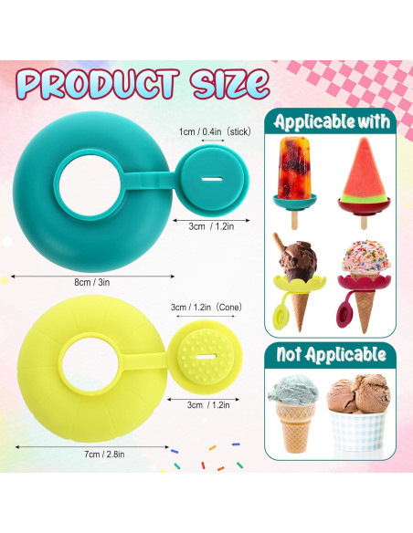 6 Soportes de Silicona para Paletas Buseeau a Prueba de Goteo