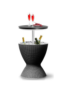 Mesa Enfriadora de Bar SereneLife 28.4L para Exterior Negro