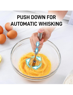 Batidor de Huevo Manual Zulay Kitchen Acero Inoxidable 2