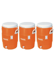 Enfriador de Bebidas Igloo 5 Galones Naranja con Grifo