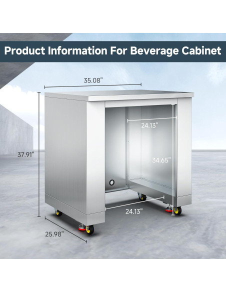 Gabinete de Cocina Exterior BODEGA 24" Acero Inoxidable