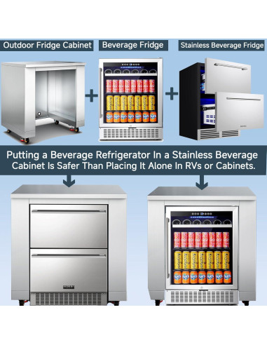 Gabinete de Cocina Exterior BODEGA 24" Acero Inoxidable