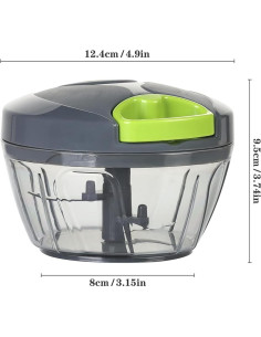 Procesador de Alimentos Manual 3JINSERDON 600ML Picador de Verduras 2