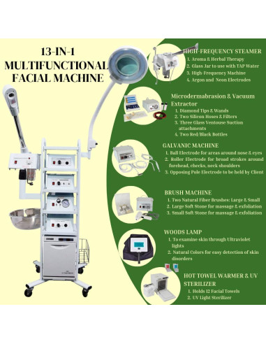 Máquina Facial Multifuncional eMark Beauty MSR-13FUA 13 Funciones