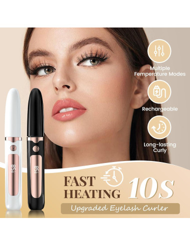 Rizador de Pestañas Eléctrico DGSHRHD Blanco con Pantalla LED