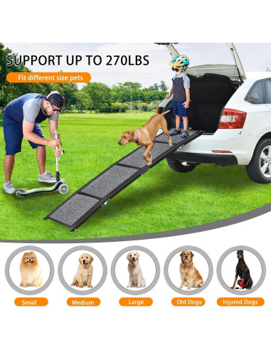 Rampa Plegable para Perros MuzeFansi 160x43cm Antideslizante