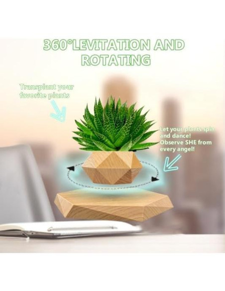 Maceta Flotante Luxelinc 9cm con Levitación Magnética