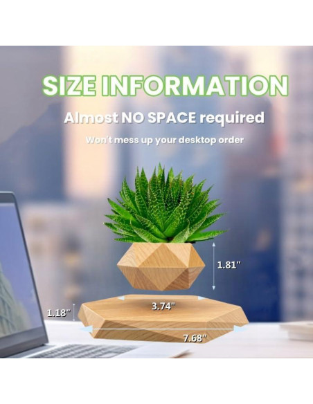 Maceta Flotante Luxelinc 9cm con Levitación Magnética