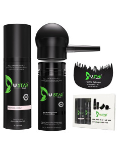Fibras para el Cabello Ustar 4 en 1 - 27.5g Castaño