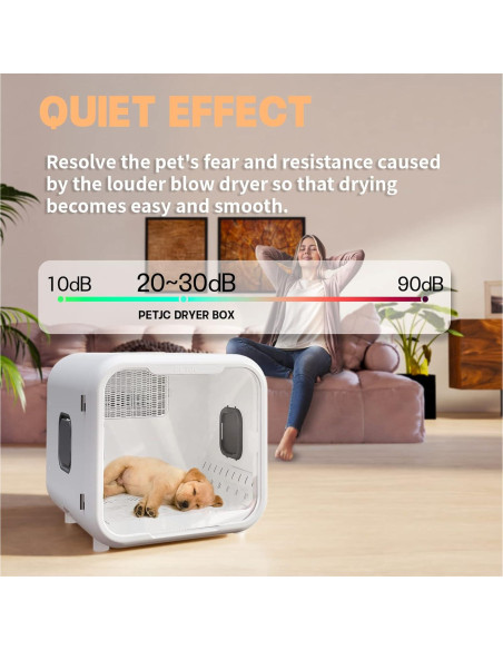 Secadora Automática para Mascotas PETJC AU01-L 71L Blanca