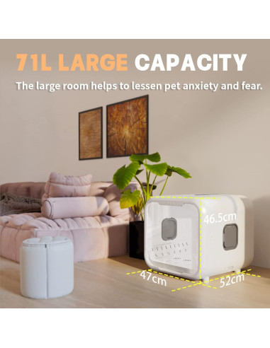 Secadora Automática para Mascotas PETJC AU01-L 71L Blanca