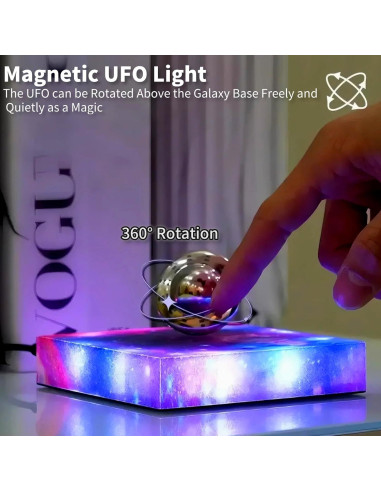 Lámpara Flotante Magnética Brabola UFO 10.8cm RGB Táctil