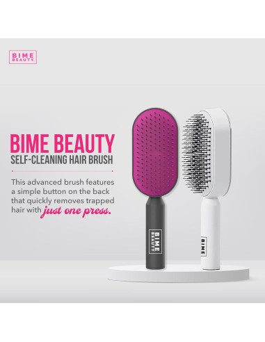 Cepillo Autolimpiante para Cabello Bime Beauty Rosa Púrpura