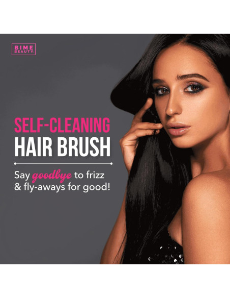 Cepillo Autolimpiante para Cabello Bime Beauty Rosa Púrpura