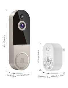 Cámara de Timbre de Video Inalámbrica SearByte T50 1080p WiFi 2