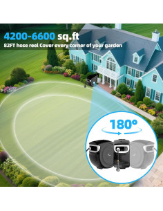 Carrete de Manguera de Jardín Automático Yestar 40m con Boquilla 2