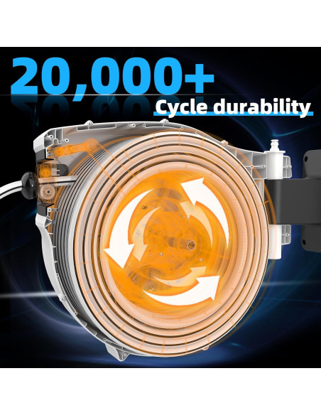 Carrete de Manguera de Jardín Automático Yestar 40m con Boquilla