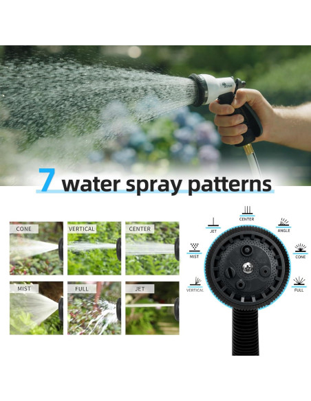 Carrete de Manguera de Jardín Automático Yestar 40m con Boquilla