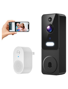 Cámara Timbre Video Inalámbrica FineLuck P80 1080p Negro