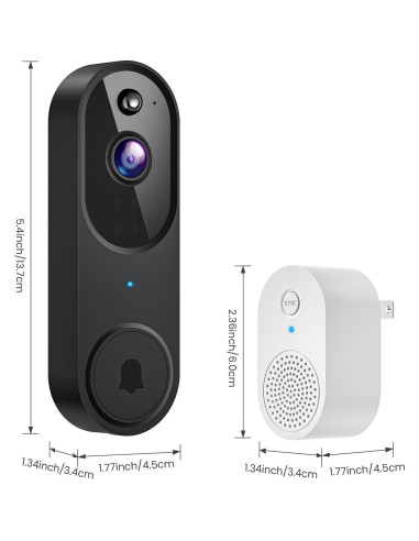 Cámara de Timbre Inteligente SearByte M50 1080p Wi-Fi Negro