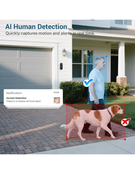 Cámara de Timbre Inteligente SearByte M50 1080p Wi-Fi Negro