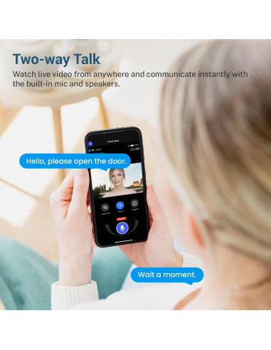 Cámara de Timbre Inteligente SearByte M50 1080p Wi-Fi Negro