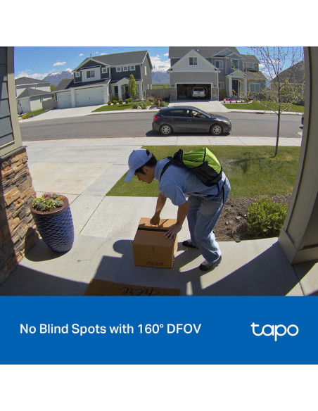 Cámara Timbre Inalámbrico Tapo D205 - 2K, 160 Vista, AI