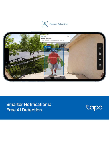 Cámara Timbre Inalámbrico Tapo D205 - 2K, 160 Vista, AI